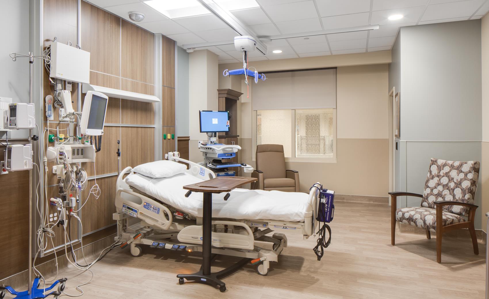 Intensive care unit room at Baptist Memorial Hospital in Oxford