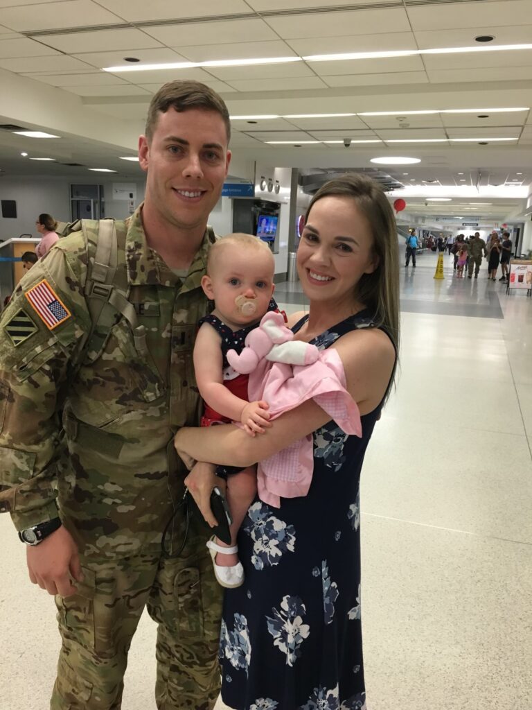 a soldier and his family