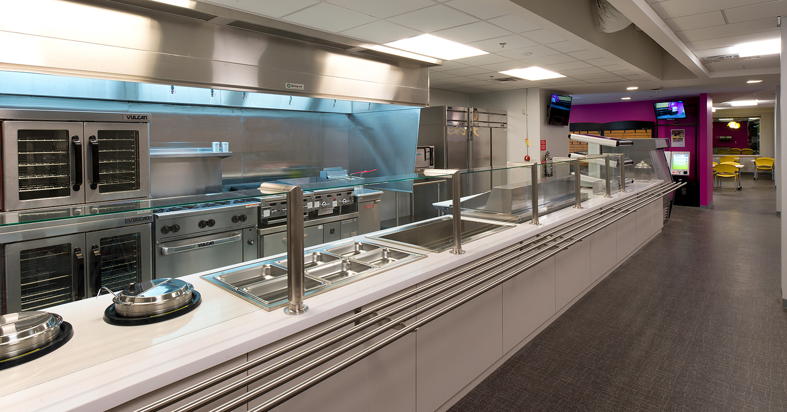 Cafeteria serving line inside the T Mobile Corporate Office